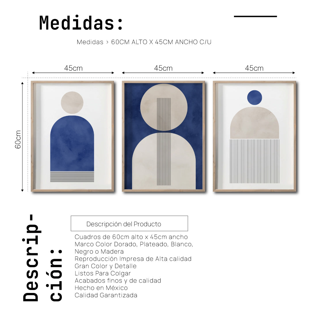 Set Cuadros Decorativos Abstract Colors 001