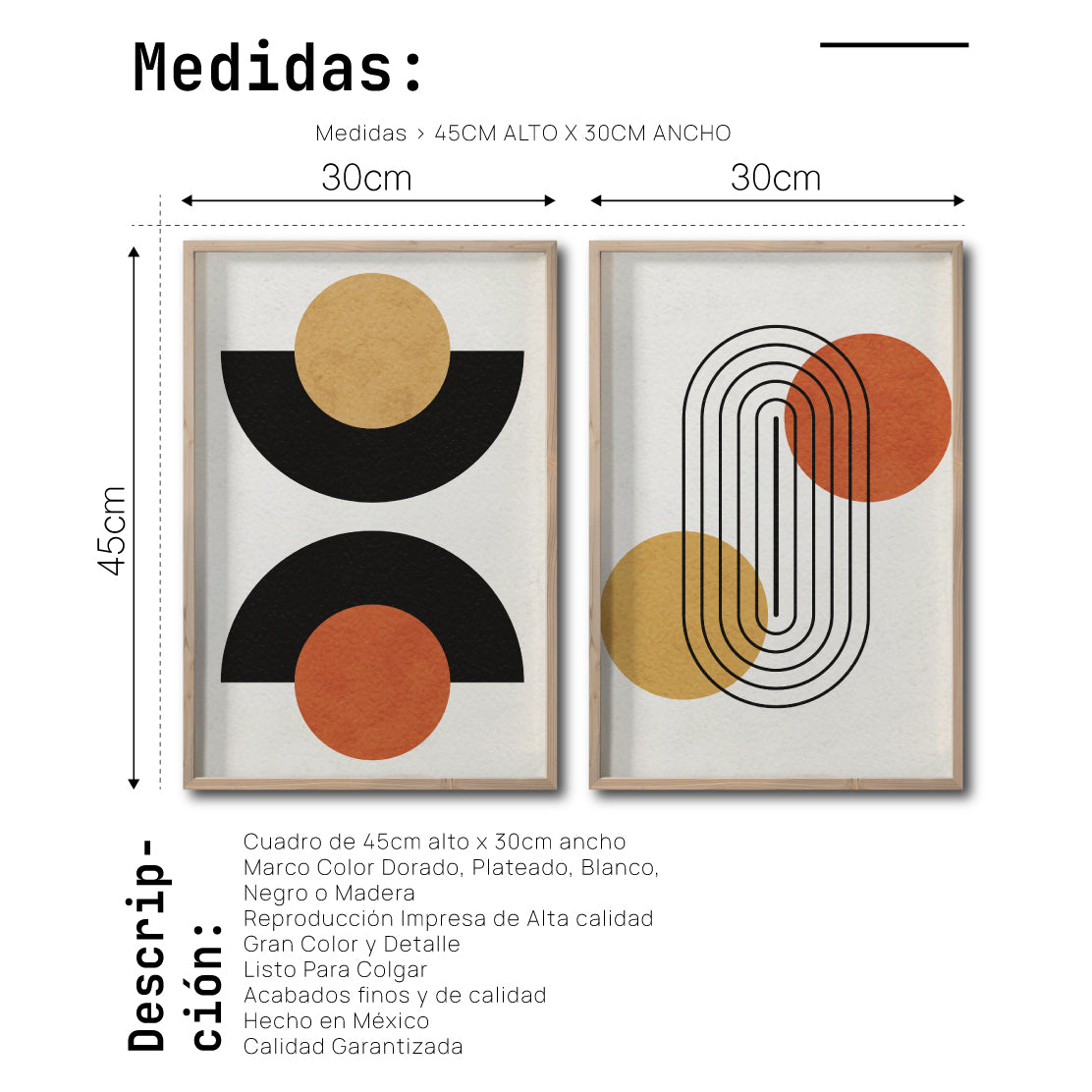 Set Cuadros Decorativos Abstract Colors 039