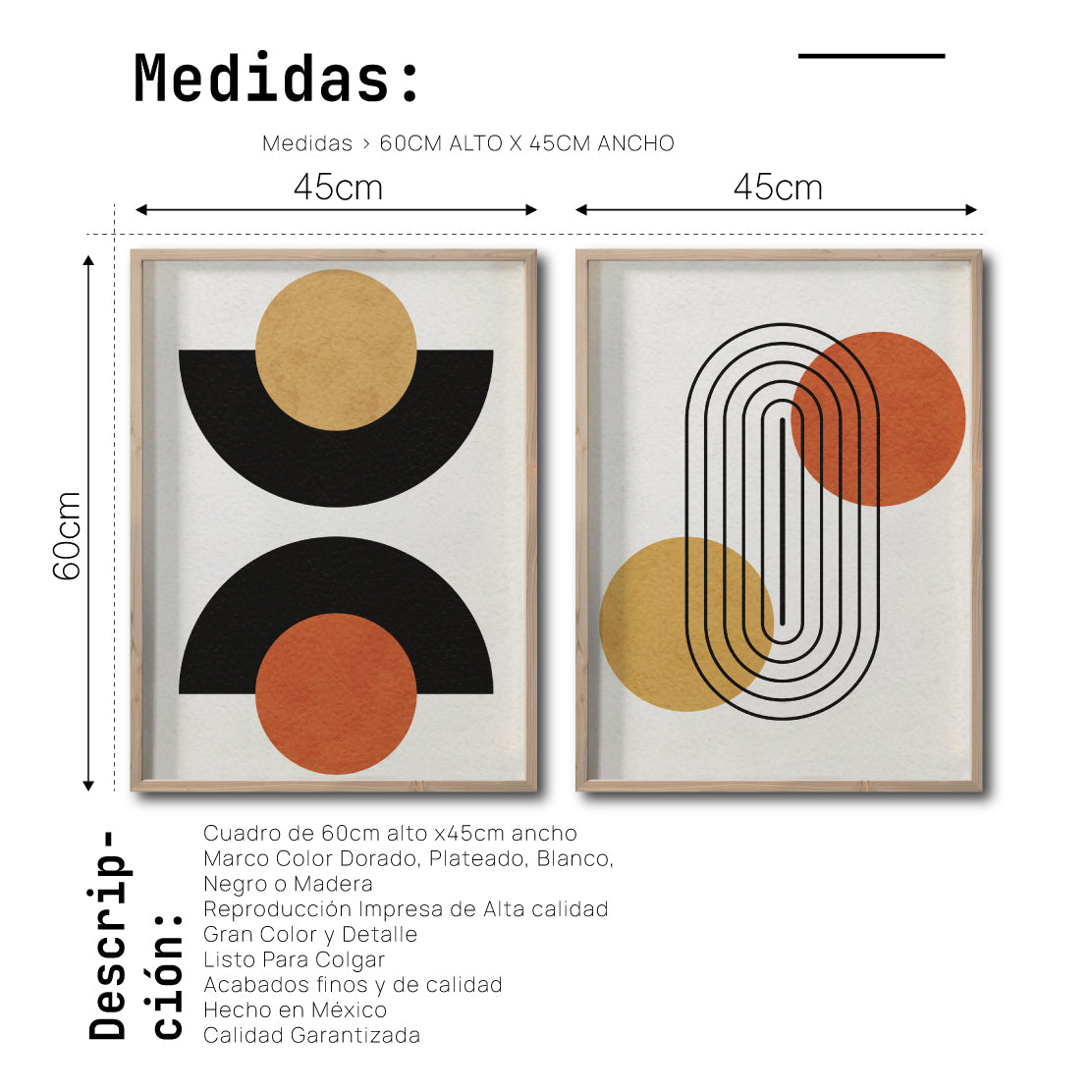 Set Cuadros Decorativos Abstract Colors 039