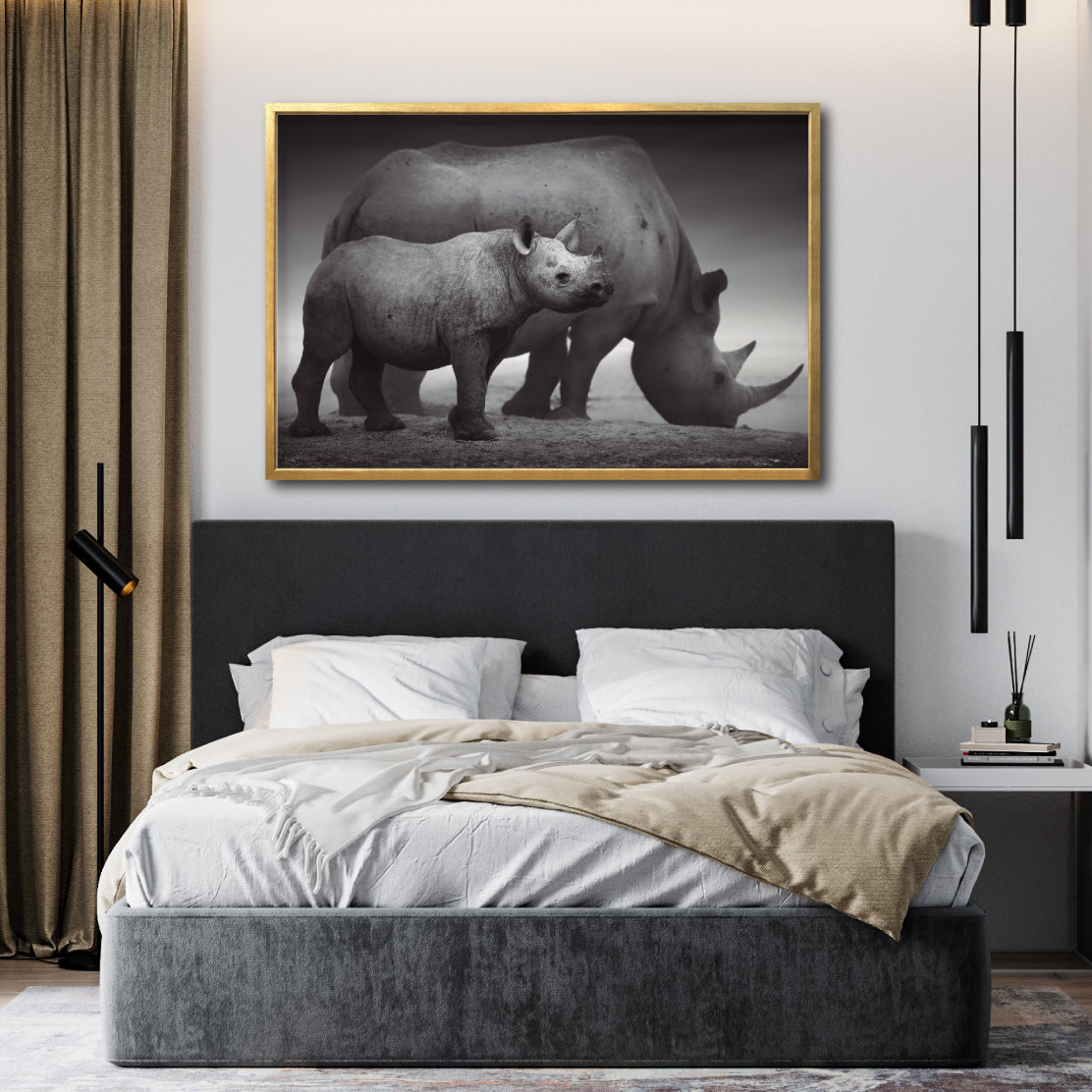 Cuadro Decorativo Fauna 006 Rinocerontes